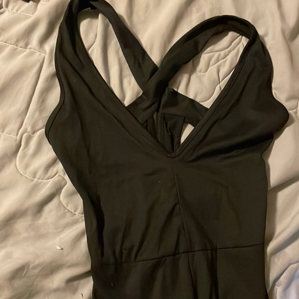 Fashion nova tank top romper. Long pants.